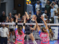 Lucille Giquel of Chieri '76 is in action during the Italian women's Serie A1 Volleyball championship: Day 1 match between Reale Mutua Fener...