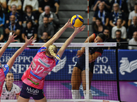 Avery Skinner of Chieri '76 is in action during the Italian women's Serie A1 Volleyball championship: Day 1 match between Reale Mutua Fenera...