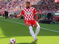 Arnaut Danjuma plays during the match between Girona FC and Athletic Club, corresponding to week 9 of LaLiga EA Sport, at the Montilivi Stad...