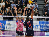 Avery Skinner of Chieri '76 is in action during the Italian women's Serie A1 Volleyball championship: Day 1 match between Reale Mutua Fenera...