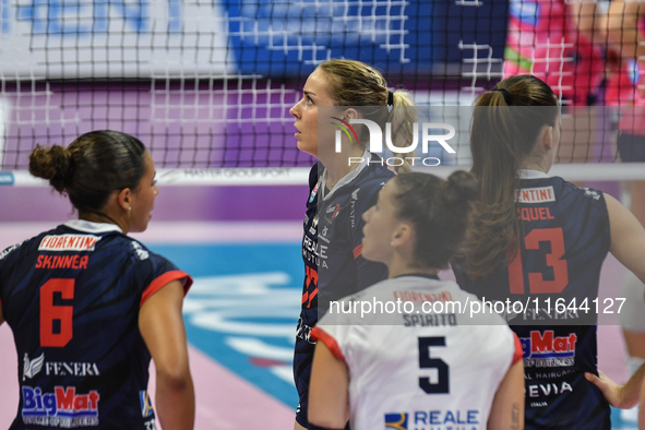 A general view of videocheck with Reale Mutua Fenera Chieri '76 during the Italian women's Serie A1 Volleyball championship: Day 1 match bet...