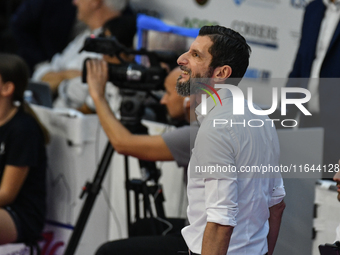 Giulio Cesare Begoli of Chieri '76 is in action during the Italian women's Serie A1 Volleyball championship: Day 1 match between Reale Mutua...