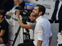 Giulio Cesare Begoli of Chieri '76 is in action during the Italian women's Serie A1 Volleyball championship: Day 1 match between Reale Mutua...