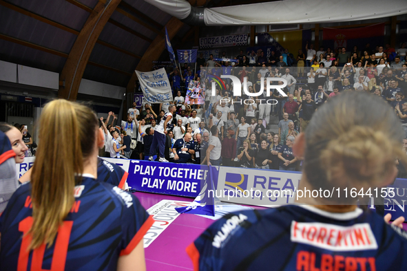 Reale Mutua Fenera Chieri '76 celebrates the team's victory to make the score 3-2 during the Italian women's Serie A1 Volleyball championshi...