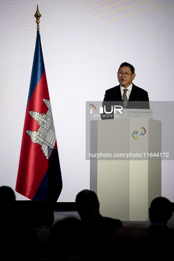 Chenda Sophea Sok, Vice-Premier Ministre of Cambodia, the country that will host the next Francophonie Summit, attends the second and final...