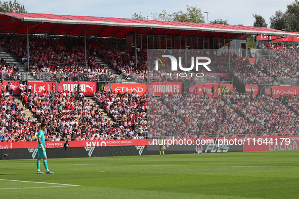 The stadium appears during the match between Girona FC and Athletic Club, corresponding to week 9 of LaLiga EA Sport, at the Montilivi Stadi...