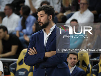 Guillermo Falasca is the head coach of Cisterna Volley during the match between Rana Verona and Cisterna Volley in the regular season of the...