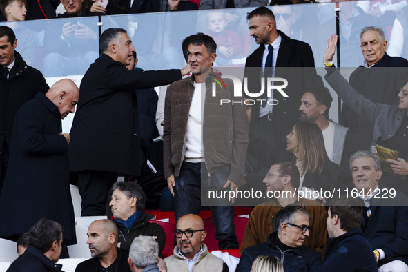 Paolo Maldini is seen during the Serie A match between AC Monza and AS Roma at U-Power Stadium in Monza, Italy, on October 6, 2024 