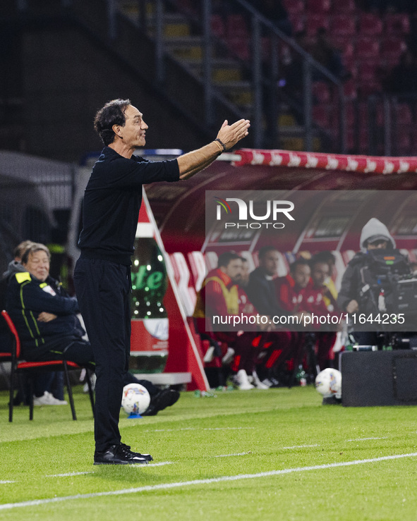 Alessandro Nesta participates in the Serie A match between AC Monza and AS Roma at U-Power Stadium in Monza, Italy, on October 6, 2024. 