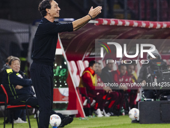 Alessandro Nesta participates in the Serie A match between AC Monza and AS Roma at U-Power Stadium in Monza, Italy, on October 6, 2024. (