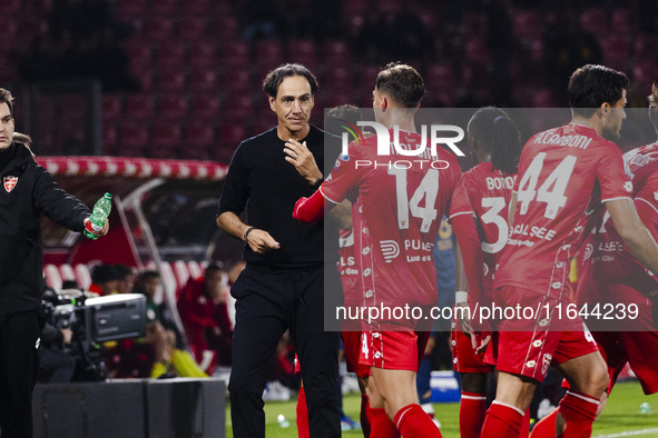 Alessandro Nesta and Daniel Maldini play during the Serie A match between AC Monza and AS Roma at U-Power Stadium in Monza, Italy, on Octobe...