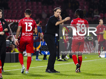 Alessandro Nesta participates in the Serie A match between AC Monza and AS Roma at U-Power Stadium in Monza, Italy, on October 6, 2024. (