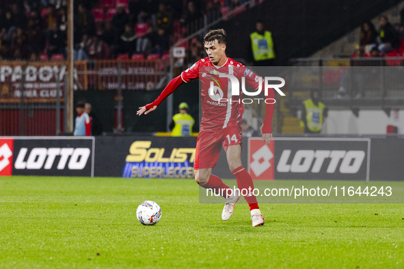 Daniel Maldini plays during the Serie A match between AC Monza and AS Roma at U-Power Stadium in Monza, Italy, on October 6, 2024. 