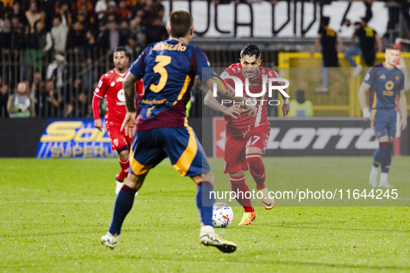 Dany Mota plays during the Serie A match between AC Monza and AS Roma at U-Power Stadium in Monza, Italy, on October 6, 2024. 