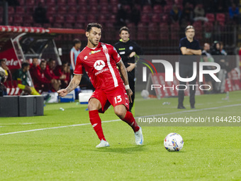 Pedro Pereira is in action during the Serie A match between AC Monza and AS Roma at U-Power Stadium in Monza, Italy, on October 6, 2024. (