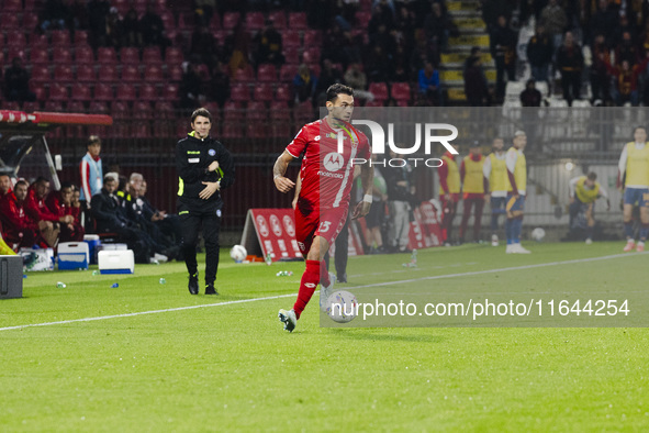 Pedro Pereira is in action during the Serie A match between AC Monza and AS Roma at U-Power Stadium in Monza, Italy, on October 6, 2024. 