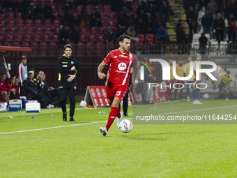 Pedro Pereira is in action during the Serie A match between AC Monza and AS Roma at U-Power Stadium in Monza, Italy, on October 6, 2024. (