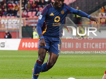 Manu Kone plays during the Serie A match between AC Monza and AS Roma at U-Power Stadium in Monza, Italy, on October 6, 2024 (