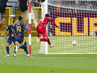 Daniel Maldini plays during the Serie A match between AC Monza and AS Roma at U-Power Stadium in Monza, Italy, on October 6, 2024. (