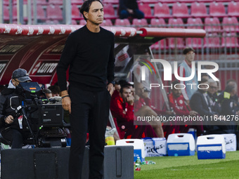 Alessandro Nesta participates in the Serie A match between AC Monza and AS Roma at U-Power Stadium in Monza, Italy, on October 6, 2024. (