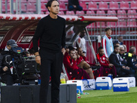 Alessandro Nesta participates in the Serie A match between AC Monza and AS Roma at U-Power Stadium in Monza, Italy, on October 6, 2024. (