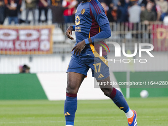 Manu Kone plays during the Serie A match between AC Monza and AS Roma at U-Power Stadium in Monza, Italy, on October 6, 2024 (