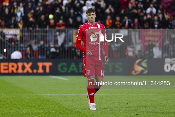 Daniel Maldini plays during the Serie A match between AC Monza and AS Roma at U-Power Stadium in Monza, Italy, on October 6, 2024. 