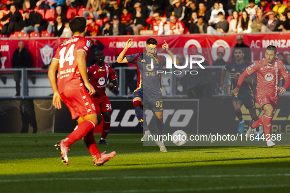 Stephan El Shaarawy plays during the Serie A match between AC Monza and AS Roma at U-Power Stadium in Monza, Italy, on October 6, 2024. 