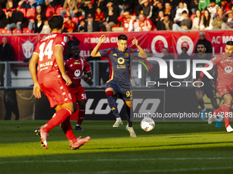 Stephan El Shaarawy plays during the Serie A match between AC Monza and AS Roma at U-Power Stadium in Monza, Italy, on October 6, 2024. (