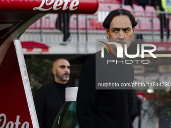 Alessandro Nesta participates in the Serie A match between AC Monza and AS Roma at U-Power Stadium in Monza, Italy, on October 6, 2024. (