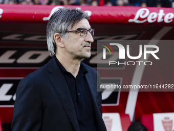 Ivan Juric participates in the Serie A match between AC Monza and AS Roma in Monza, Italy, on October 6, 2024, at U-Power Stadium. (