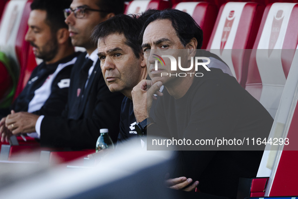 Alessandro Nesta participates in the Serie A match between AC Monza and AS Roma at U-Power Stadium in Monza, Italy, on October 6, 2024. 