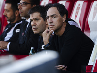 Alessandro Nesta participates in the Serie A match between AC Monza and AS Roma at U-Power Stadium in Monza, Italy, on October 6, 2024. (