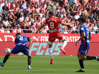 Abel Ruiz and Aitor Paredes play during the match between Girona FC and Athletic Club, corresponding to week 9 of LaLiga EA Sport, at the Mo...