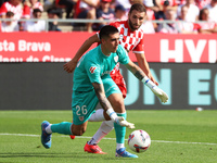 Alex Padilla and Abel Ruiz play during the match between Girona FC and Athletic Club, corresponding to week 9 of LaLiga EA Sport, at the Mon...