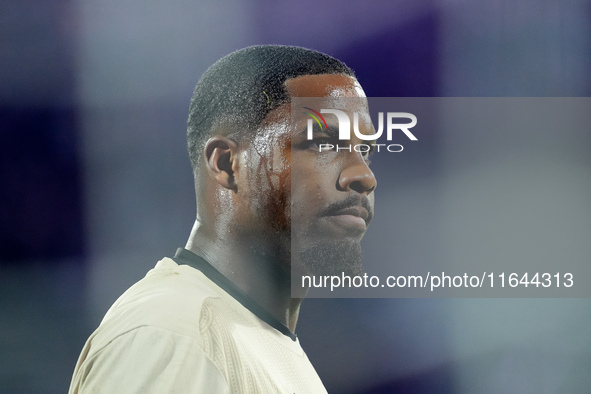 Mike Maignan of AC Milan looks on during the Serie A Enilive match between ACF Fiorentina and AC Milan at Stadio Artemio Franchi on October...