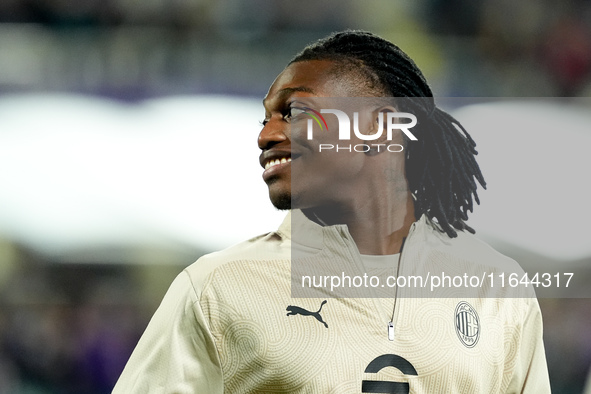 Rafael Leao of AC Milan looks on during the Serie A Enilive match between ACF Fiorentina and AC Milan at Stadio Artemio Franchi on October 0...