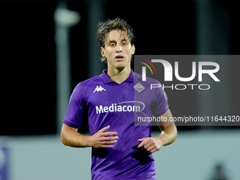 Edoardo Bove of ACF Fiorentina looks on during the Serie A Enilive match between ACF Fiorentina and AC Milan at Stadio Artemio Franchi on Oc...