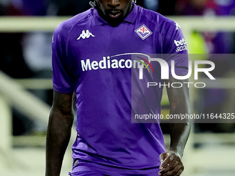 Moise Kean of ACF Fiorentina looks dejected during the Serie A Enilive match between ACF Fiorentina and AC Milan at Stadio Artemio Franchi o...