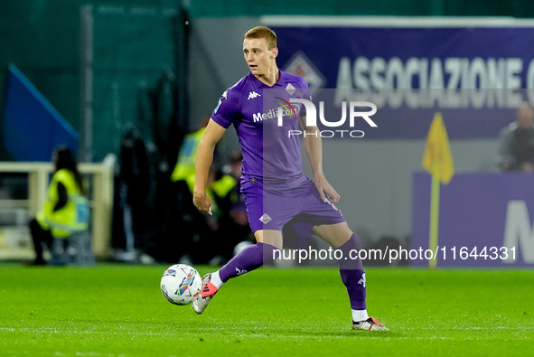 Pietro Comuzzo of ACF Fiorentina during the Serie A Enilive match between ACF Fiorentina and AC Milan at Stadio Artemio Franchi on October 0...