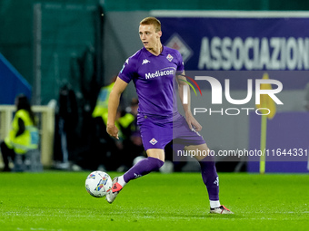 Pietro Comuzzo of ACF Fiorentina during the Serie A Enilive match between ACF Fiorentina and AC Milan at Stadio Artemio Franchi on October 0...