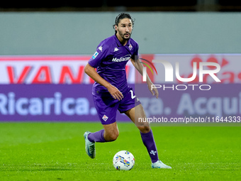 Yacine Adly of ACF Fiorentina during the Serie A Enilive match between ACF Fiorentina and AC Milan at Stadio Artemio Franchi on October 06,...