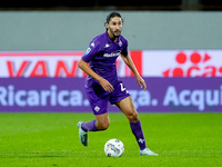 Yacine Adly of ACF Fiorentina during the Serie A Enilive match between ACF Fiorentina and AC Milan at Stadio Artemio Franchi on October 06,...