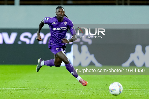 Moise Kean of ACF Fiorentina during the Serie A Enilive match between ACF Fiorentina and AC Milan at Stadio Artemio Franchi on October 06, 2...