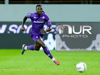 Moise Kean of ACF Fiorentina during the Serie A Enilive match between ACF Fiorentina and AC Milan at Stadio Artemio Franchi on October 06, 2...