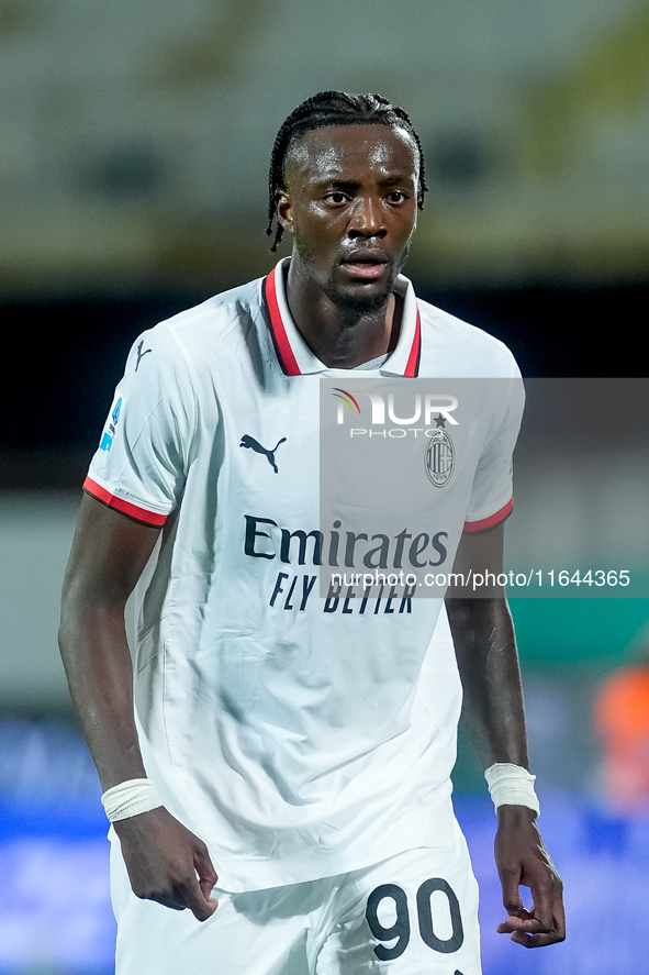 Tammy Abraham of AC Milan looks on during the Serie A Enilive match between ACF Fiorentina and AC Milan at Stadio Artemio Franchi on October...