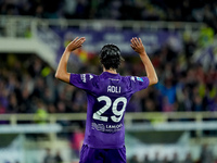 Yacine Adly of ACF Fiorentina doesn’t celebrate against his former club AC Milan after scoring first goal during the Serie A Enilive match b...