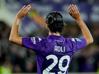 Yacine Adly of ACF Fiorentina doesn’t celebrate against his former club AC Milan after scoring first goal during the Serie A Enilive match b...