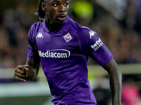 Moise Kean of ACF Fiorentina looks on during the Serie A Enilive match between ACF Fiorentina and AC Milan at Stadio Artemio Franchi on Octo...