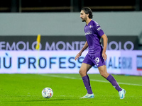 Yacine Adly of ACF Fiorentina in action during the Serie A Enilive match between ACF Fiorentina and AC Milan at Stadio Artemio Franchi on Oc...